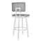 Armen Living Balboa 26" Counter Height Swivel Vintage Gray and Brushed Stainless Steel Bar Stool LCBBBABSVG26 - alternate 5